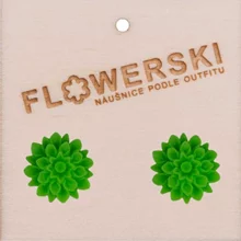 Náušnice - FLOWERSKI GREEN NEON