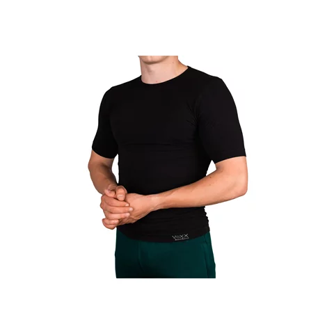 Pánské bezešvé tričko s krátkým rukávem  VoXX BambooSeamless 021 černá