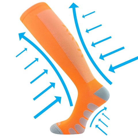 Kompresní podkolenky VoXX FORMIG neon oranžová