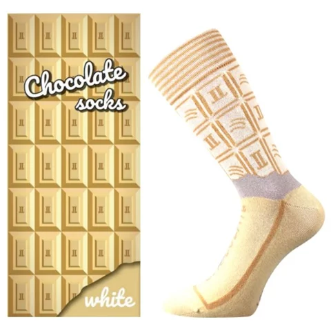 Dárková krabička ponožek Lonka CHOCOLATE white dámské