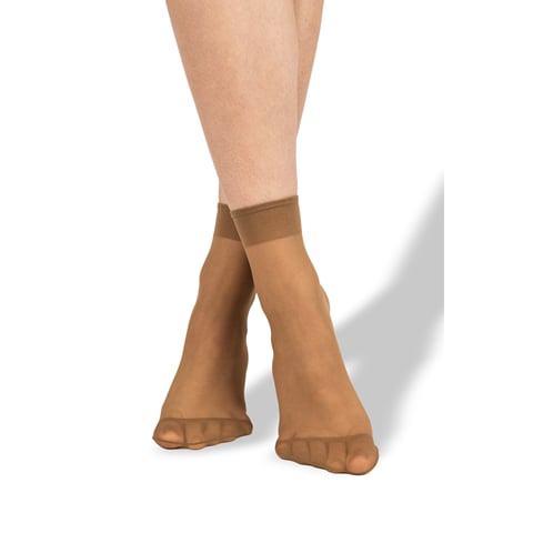 Punčochové ponožky NYLON SOCKS 20 DEN / 2 páry visone