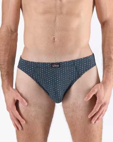 Pánské slipy s úzkým bokem GINO 70071P petrolejová aqua XL/XXL