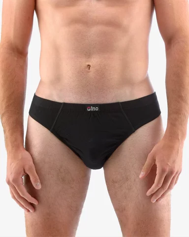 Pánské slipy s úzkým bokem GINO 70047P černá L/XL