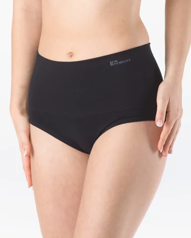 Dámské klasické kalhotky se zpevněným pasem 00052P černá XL/XXL