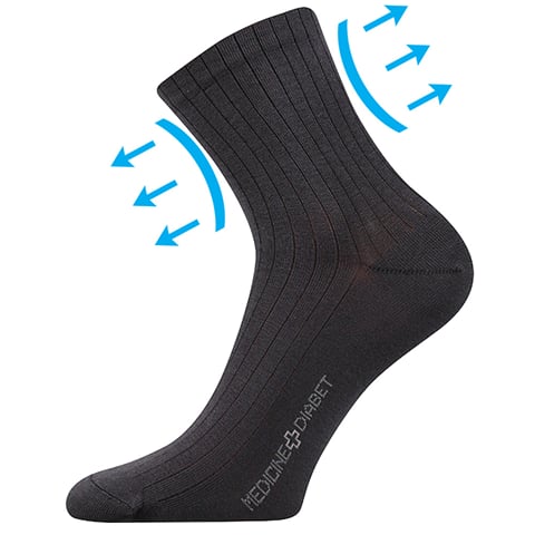 Zdravotní ponožky DEMEDIK tmavě šedá 39-42 (26-28)