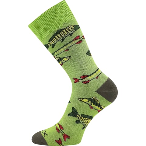 Ponožky fishing LOVIX 02 froté s obrázkem RYB 01 (3 páry)