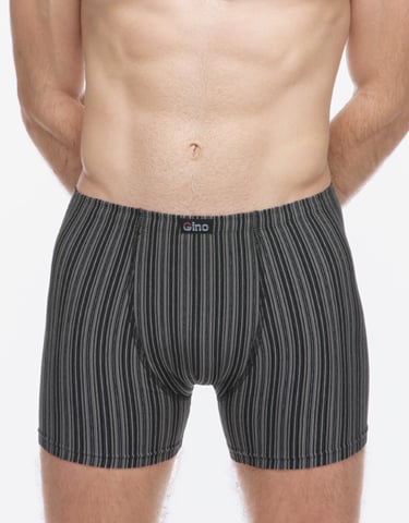 Pánské boxerky s delší nohavičkou GINO 74183P černá tm. šedá XL/XXL