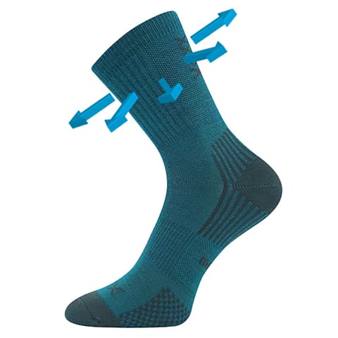 Dětské ponožky VoXX OPTIMALIK modro-zelená 35-38 (23-25)