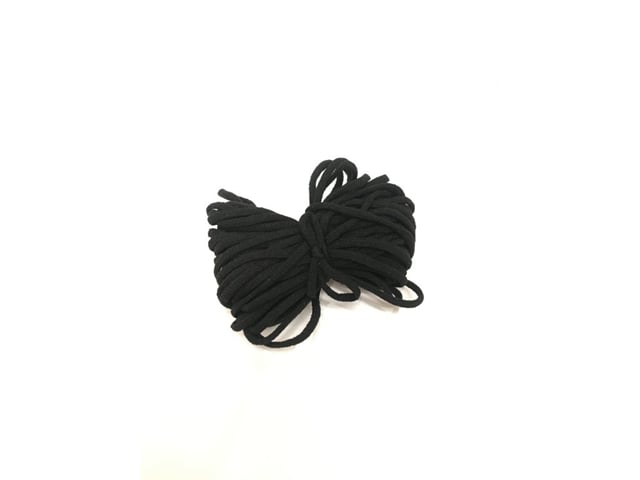 Roušková kulatá dutinová gumička černá