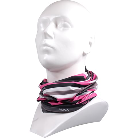 MULTIFUNKČNÍ ŠÁTEK - NÁVLEK VoXX pruhy neon růžová