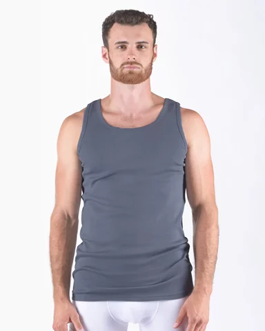 Pánský nátělník GINO 78002P kouřová XXL