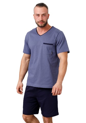 Pánské pyžamo Carl 888 HOTBERG granát (modrá) XL