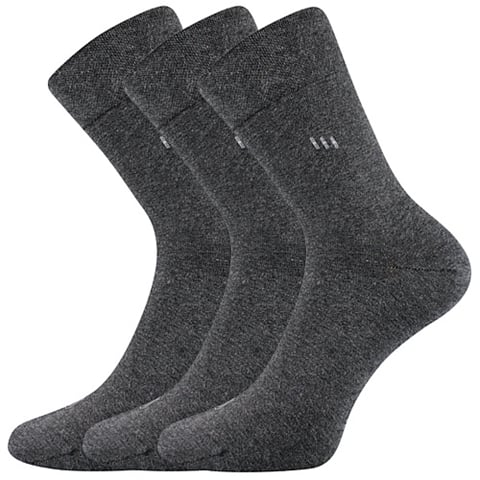 Společenské ponožky DIPOOL antracit melé 43-46 (29-31)