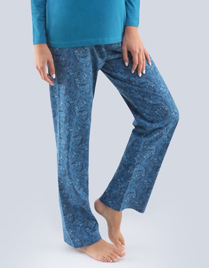 kalhoty dlouhé pyžamové dámské, bokové 19809P