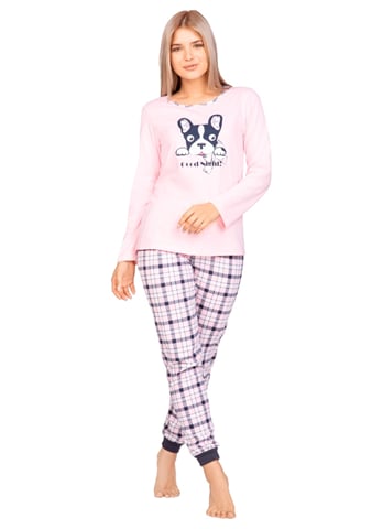 Dámské pyžamo 971 REGINA růžová světlá XL