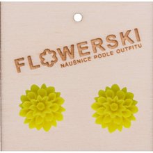 Náušnice - FLOWERSKI YELLOW NEON