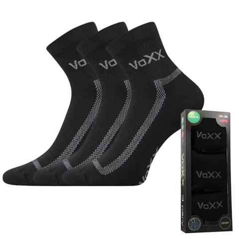 Ponožky sportovní CADDY B bavlněné 3pack ČERNÉ