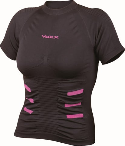 Dámské termo triko VoXX s krátkým rukávem AP 05 černá-magenta L-XL