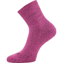 Melírované froté ponožky s bavlnou a bambusem VoXX TAMI - magenta melé