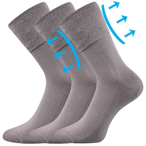 Zdravotní ponožky FINEGO světle šedá 35-38 (23-25)