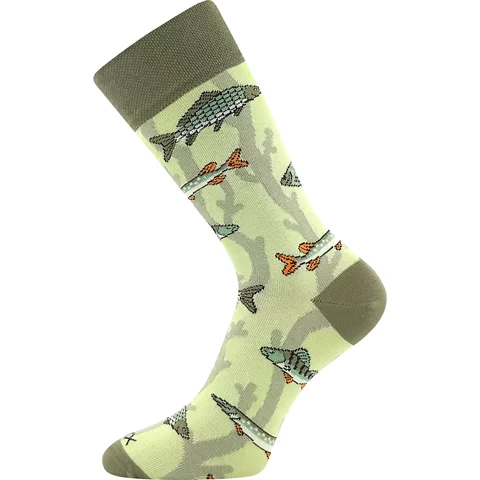 Slabé ponožky fishing LOVIX 02 s rybářskými motivy RYB