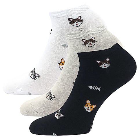 Dámské ponožky LONKA BIBIANA kočky 39-42 (26-28)