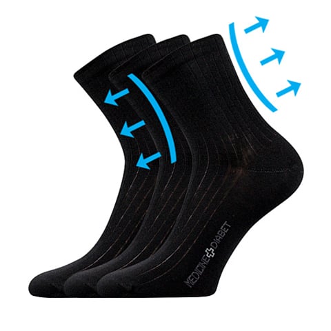 Zdravotní ponožky DEMEDIK černá 35-38 (23-25)