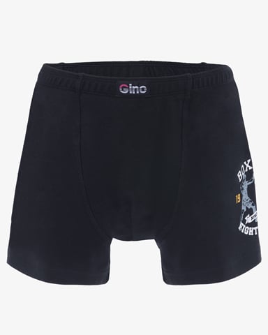 Chlapecké boxerky s delší nohavičkou GINO 64006P černá bílá