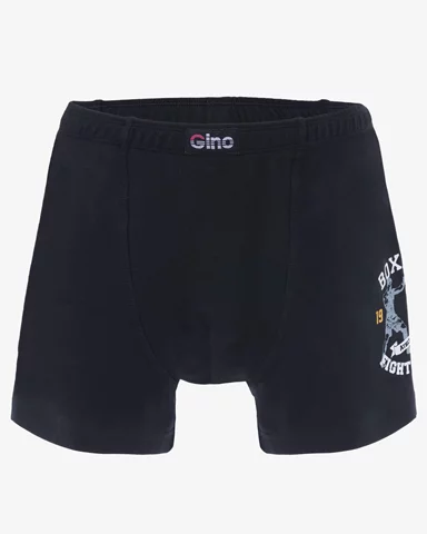 Chlapecké boxerky s delší nohavičkou GINO 64006P černá bílá 164/170