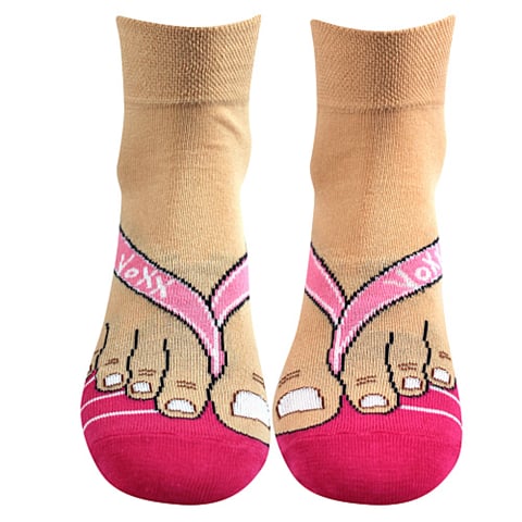 Plážové Ponožky MITCH magenta 35-39 (23-26)