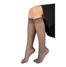 Punčochové podkolenky NYLON KNEE SOCKS  2 páry fumo