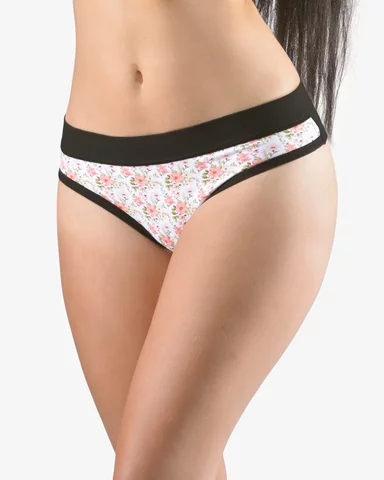 Dámská francouzská tanga GINA 14157P černá maracuja XS/S