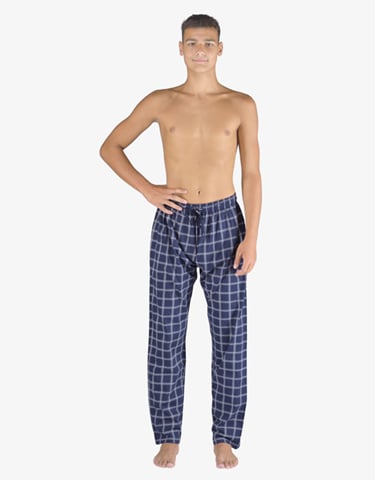 Pánské pyžamové kalhoty dlouhé GINO 79163P tm.popel sv. šedá XL