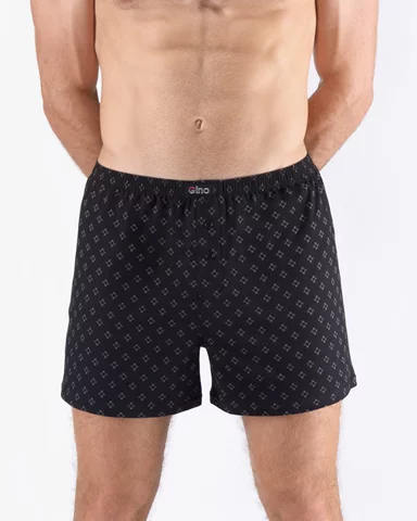Pánské volné trenky GINO 75210P černá šedá L/XL