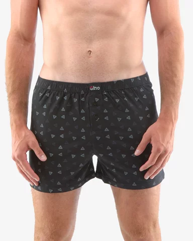 Pánské volné trenky GINO 75185P tm. šedá šedá S/M