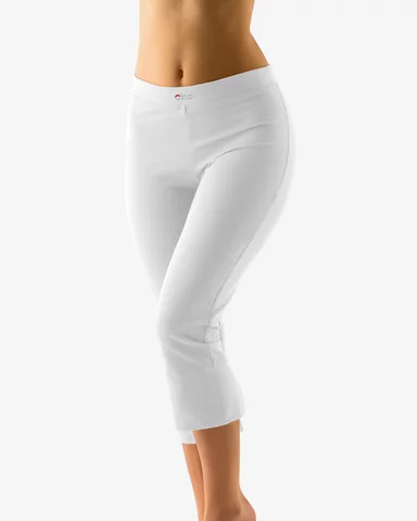 Dámské legíny 7/8 délka GINA 95004P bílá L