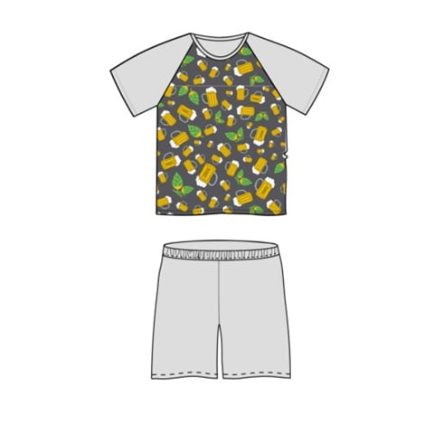 Pánské pyžamo KOFFING pivo / celotisk