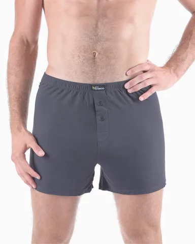 Pánské volné trenky GINO 75194P tm. šedá XXL/3XL