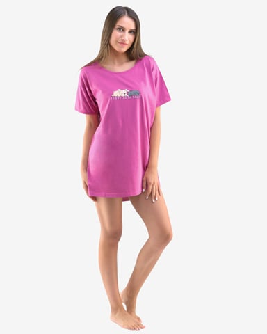 Dámská noční košile krátký rukáv GINA 19102P