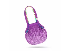 SÍŤOVÁ TAŠKA PŘES RAMENO - BOHO fialová