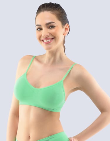 Dámský top s úzkými ramínky GINA 07010P sv. zelená L/XL Dámský top s úzkými ramínky GINA 07010P sv. zelená L/XL