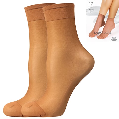 Punčochové ponožky LADY SOCKS 17 DEN / 2 páry opal uni
