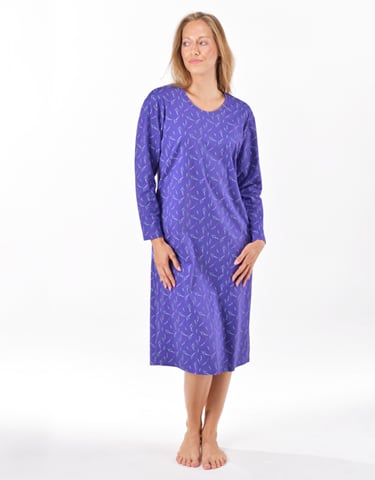 Dámská noční košilka dlouhý rukáv GINA 19173P