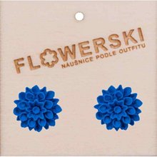 Náušnice - FLOWERSKI NAVY BLUE