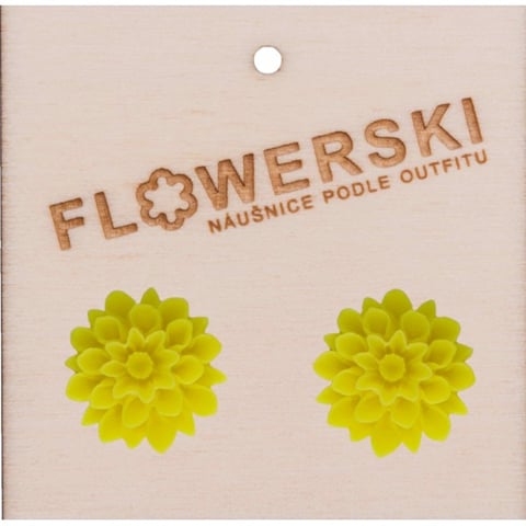 Náušnice - FLOWERSKI YELLOW NEON YELLOW NEON