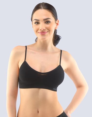 Dámský top s úzkými ramínky GINA 07010P černá S/M Dámský top s úzkými ramínky GINA 07010P černá S/M