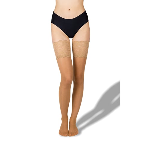 Dámské samodržící punčochy PASSION hold-ups 20 beige