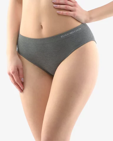 Dámské kalhotky klasické GINA Bamboo 00038P šedá bílá XL/XXL