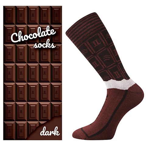 Dárková krabička ponožek Lonka CHOCOLATE dark 42-45 (28-30)