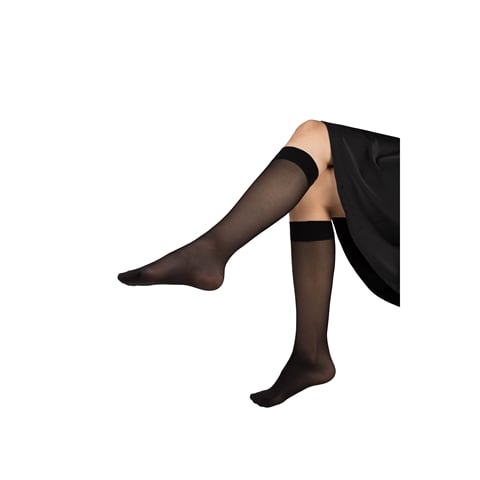 Punčochové podkolenky LADY KNEE SOCKS 17 DEN / 2 páry nero
